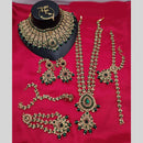 Lucentarts Gold Plated Crystal & Bead for Wedding Glamour Traditional Bridal  Necklace Set