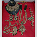Lucentarts Gold Plated Crystal & Bead for Wedding Glamour Traditional Bridal  Necklace Set
