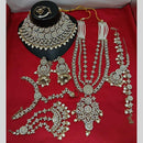 Lucentarts Gold Plated Crystal & Bead for Wedding Glamour Traditional Bridal  Necklace Set