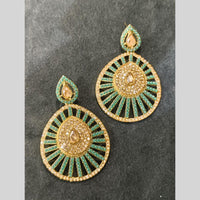 Lucentarts Jewellery Gold Plated Crystal Stone And Pearl Dangler Earrings