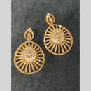 Lucentarts Jewellery Gold Plated Crystal Stone And Pearl Dangler Earrings