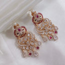 Lucentarts Jewellery Gold Plated Polki Kundan And Meenakari Dangler Earrings