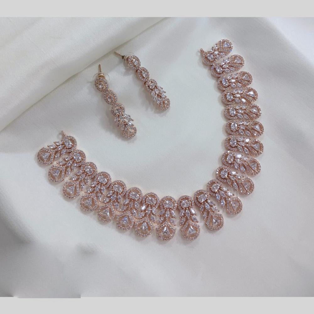 Lucentarts Jewellery American Diamond Necklace Set