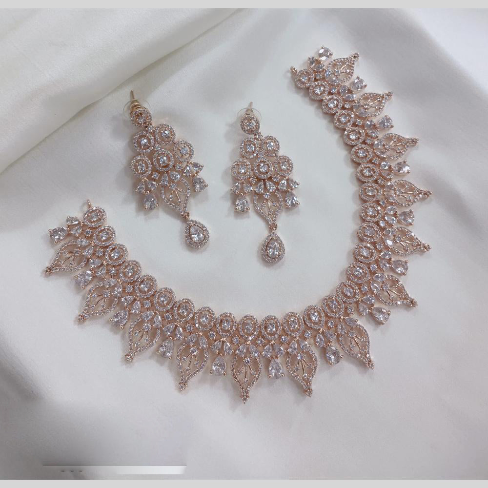 Lucentarts Jewellery American Diamond Necklace Set