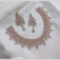 Lucentarts Jewellery American Diamond Necklace Set
