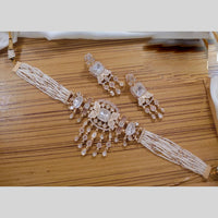 Lucentarts Jewellery Gold Plated Polki Kundan Choker Necklace Set
