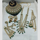Lucentarts Jewellery Gold Plated Kundan Stone And Beads Bridal Set