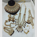 Lucentarts Jewellery Gold Plated Kundan Stone And Beads Bridal Set