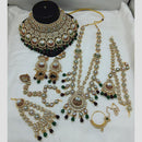 Lucentarts Jewellery Gold Plated Kundan Stone And Beads Bridal Set