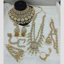 Lucentarts Jewellery Gold Plated Kundan Stone And Beads Bridal Set