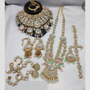 Lucentarts Jewellery Gold Plated Kundan Stone And Beads Bridal Set