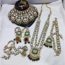 Lucentarts Jewellery Gold Plated Kundan Stone And Beads Bridal Set