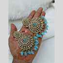 Lucentarts Jewellery Gold Plated Crystal Stone And Beads Dangler Earrings