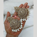 Lucentarts Jewellery Gold Plated Crystal Stone And Beads Dangler Earrings