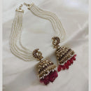 Lucentarts Jewellery Gold Plated Crystal Stone Jhumki Kanchain Earrings