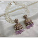 Lucentarts Jewellery Gold Plated Crystal Stone Jhumki Kanchain Earrings