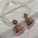 Lucentarts Jewellery Gold Plated Crystal Stone Jhumki Kanchain Earrings
