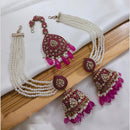 Lucentarts Jewellery Gold Plated Crystal Stone Jhumki Kanchain Earrings With Maangtikka