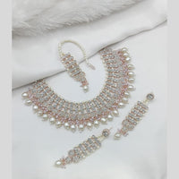 Lucentarts Jewellery Austrian Stone Pearl And Beads Necklace Set