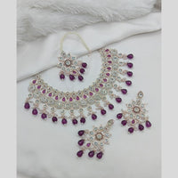 Lucentarts Jewellery Austrian Stone Pearl And Beads Necklace Set