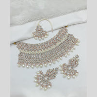 Lucentarts Jewellery Austrian Stone Pearl And Beads Necklace Set