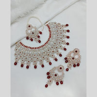 Lucentarts Jewellery Austrian Stone Pearl And Beads Necklace Set