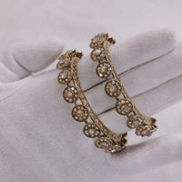 Lucentarts Jewellery Gold Plated Austrian Stone Bangles Set