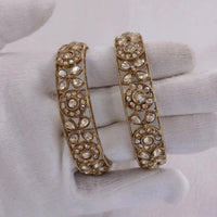 Lucentarts Jewellery Gold Plated Crystal Stone And Austrian Stone Bangles Set