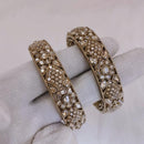Lucentarts Jewellery Gold Plated Crystal Stone And Austrian Stone Bangles Set
