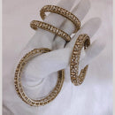 Lucentarts Jewellery Gold Plated Crystal Stone And Austrian Stone Bangles Set