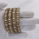 Lucentarts Jewellery Gold Plated Austrian Stone Bangles Set