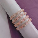 Lucentarts Jewellery Rose Gold Austrian Stone Bangles Set