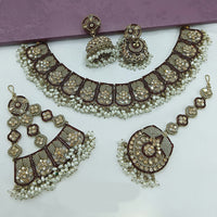 Lucentarts Jewellery Austrian Stone Pearl And Beads Necklace Set