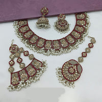 Lucentarts Jewellery Austrian Stone Pearl And Beads Necklace Set