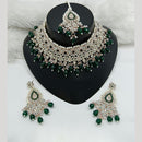 Lucentarts Jewellery Austrian Stone Beads And Pearl Choker Necklace Set