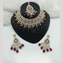 Lucentarts Jewellery Austrian Stone Beads And Pearl Choker Necklace Set
