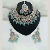 Lucentarts Jewellery Austrian Stone Beads And Pearl Choker Necklace Set