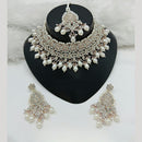 Lucentarts Jewellery Austrian Stone Beads And Pearl Choker Necklace Set