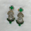 Lucentarts Jewellery Gold Plated Austrain Stone And Beads Dangler Earrings 