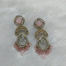 Lucentarts Jewellery Gold Plated Austrain Stone And Beads Dangler Earrings