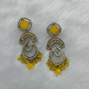 Lucentarts Jewellery Gold Plated Austrain Stone And Beads Dangler Earrings