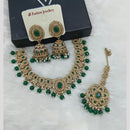 Lucentarts Jewellery Gold Plated Austrain Stone And Beads Necklace Set 