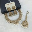 Lucentarts Jewellery Gold Plated Austrain Stone And Beads Necklace Set