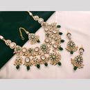 Lucentarts Jewellery Gold Plated Kundan And Pota Beads Meenakari Necklace Set 