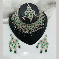 Lucentarts Jewellery Austrian Stone Beads And Pearl Choker Necklace Set