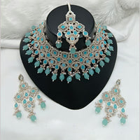 Lucentarts Jewellery Austrian Stone Beads And Pearl Choker Necklace Set