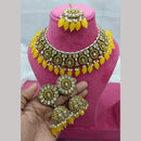 Lucentarts Jewellery Gold Plated Crystal Beads And Pearl Necklace Set