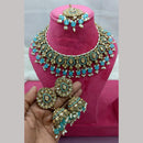 Lucentarts Jewellery Gold Plated Crystal Beads And Pearl Necklace Set