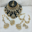 Lucentarts Jewellery Gold Plated Kundan Stone And Meenakari Semi Bridal Necklace Set