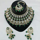 Lucentarts Jewellery Gold Plated Kundan Pearl And Beads Necklace Set